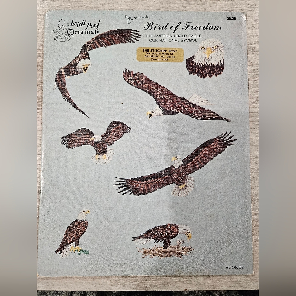 Bald Eagle Bird Of Freedom Counted Cross Stitch Charted Designs National Symbol
